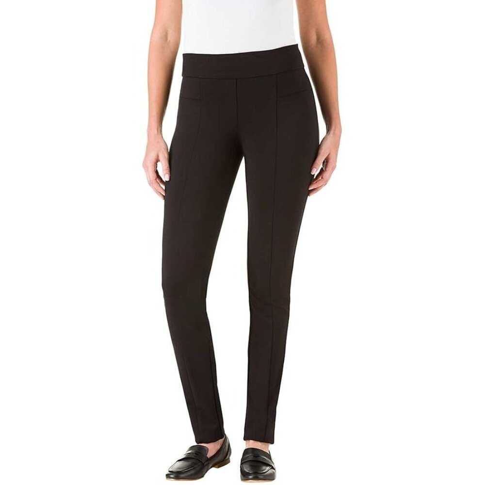 Hilary Radley Large Ponte Slim Leg Pull-on Stretch Pants Skinny Fit 30" Inseam